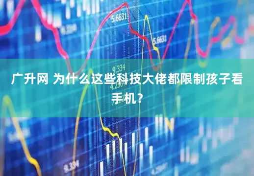 广升网 为什么这些科技大佬都限制孩子看手机？